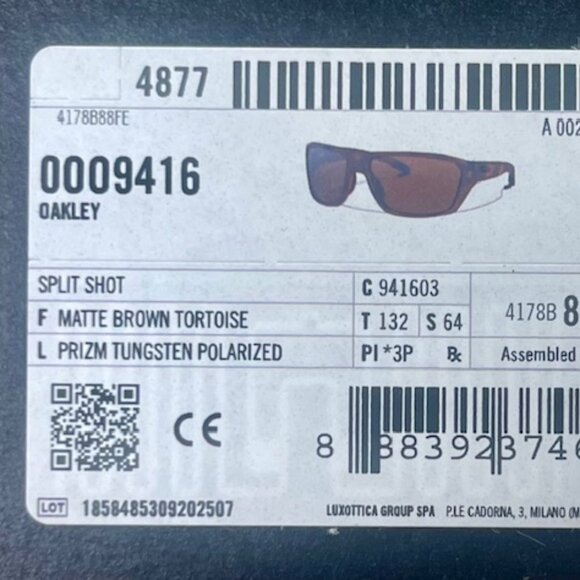 NEW OAKLEY PRIZM POLARIZED "SPLIT SHOT" SUNGLASSES - Picture 9 of 10